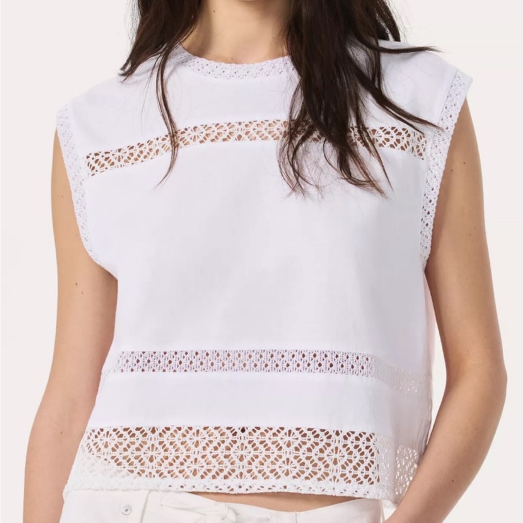Rag & Bone Rosie Muscle Tank Top In White